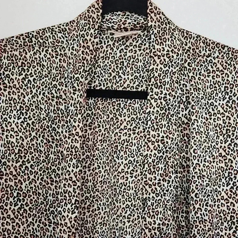 Inner Most Kimono Robe Nightgown Leopard  Print Size M - Picture 2 of 8